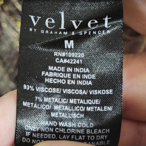 Velvet by Graham & Spencer Dress Animal Print Metallic Vintage Inspired Medium - Picture 8 of 8